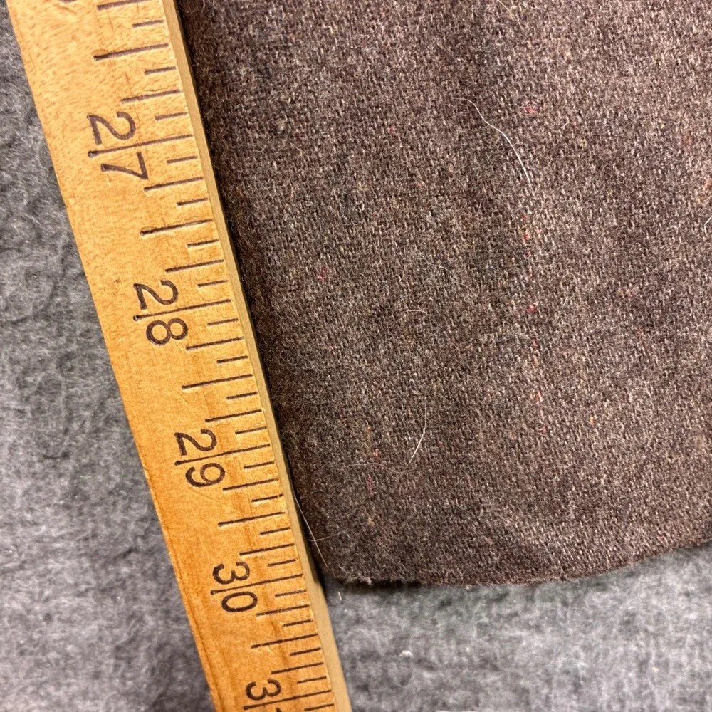 Vintage Wool Pleated Wide Leg Flowing Dress Pants Mens 34x30 Brown 70s Talon Zip